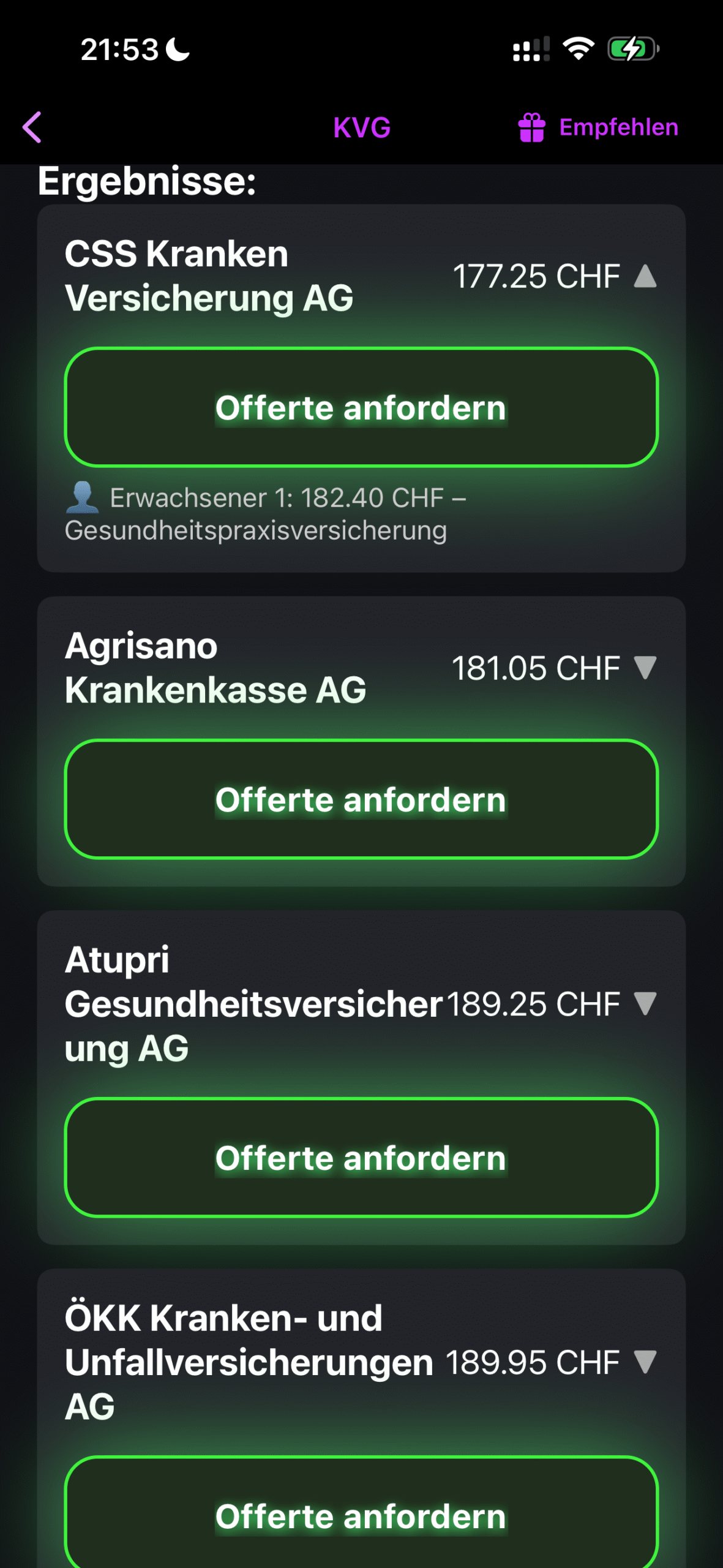 INSURIO – Krankenkassen-Vergleich